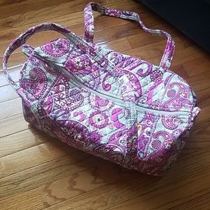 Vera Bradley Small Duffel in Plaid Meets Paisley